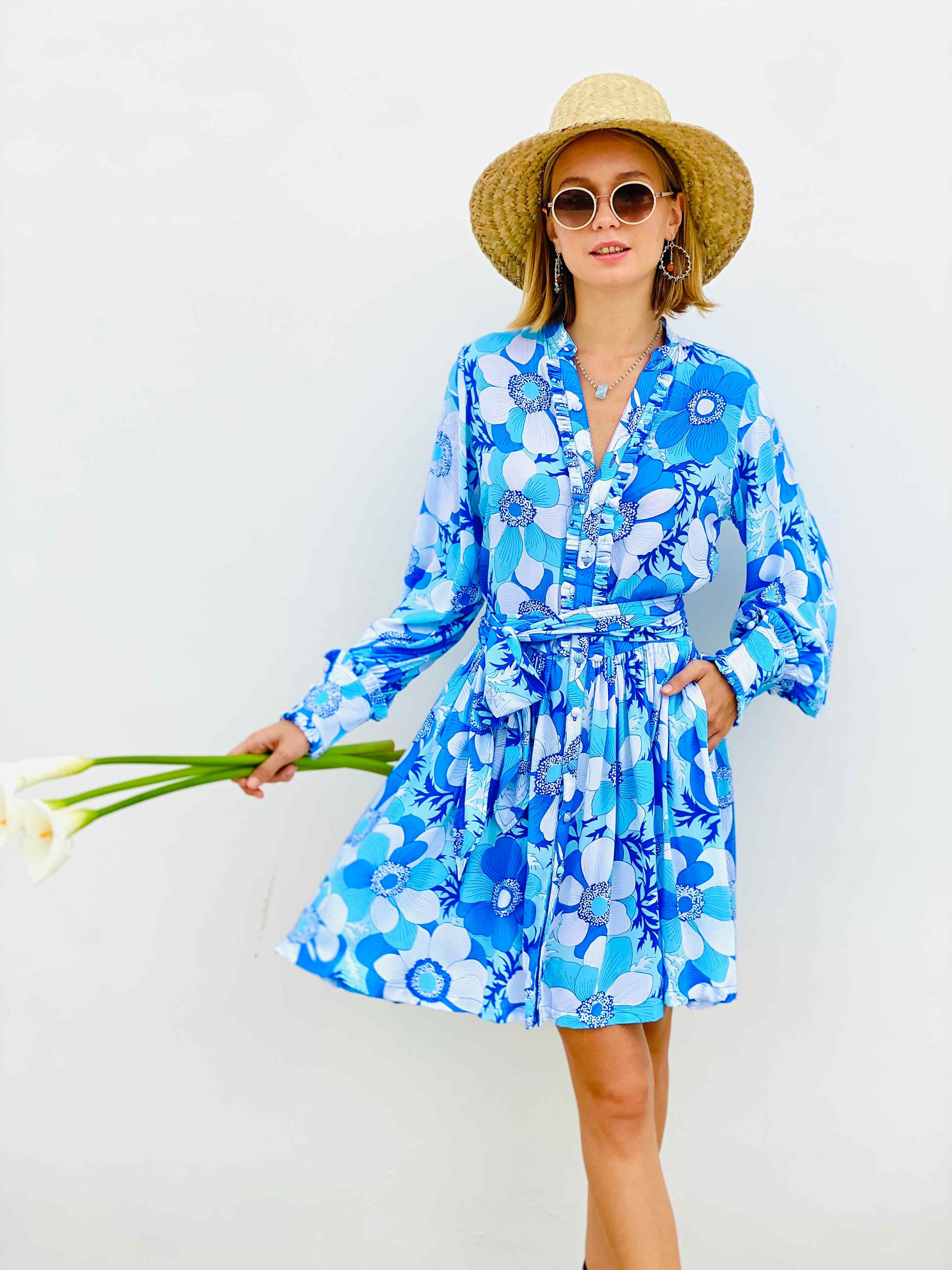 Averbia Shirt Dress L / Blue Orchid
