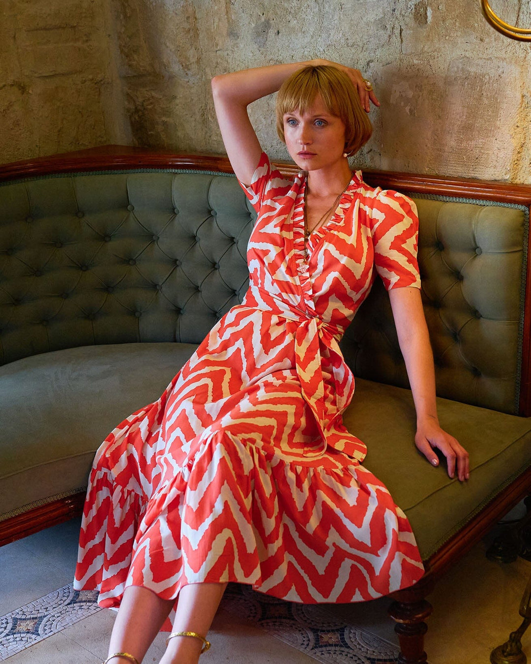 Akoko Midi Dress L / Heart Beat Akoko Midi Dress L / Heart Beat