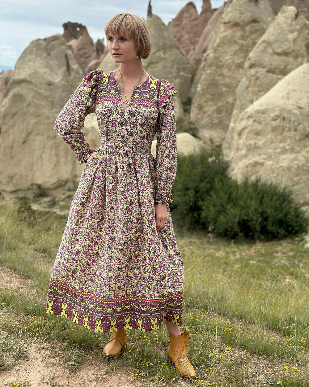 Essouira Dress - Hand of Peace Dresses Feather & Find 