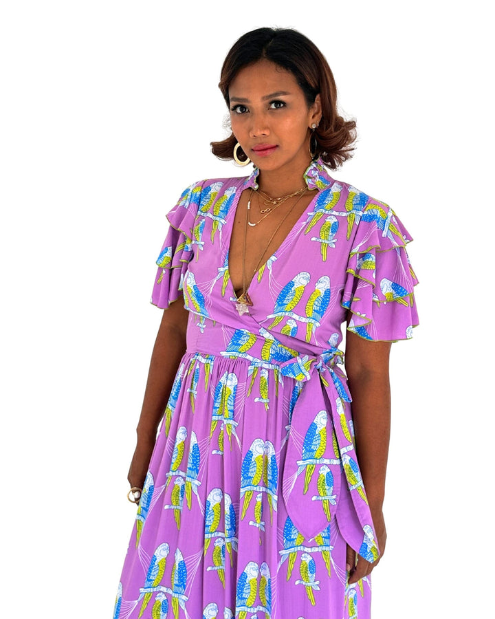 Lemora Dress Violet Parrot Dresses Feather & Find 