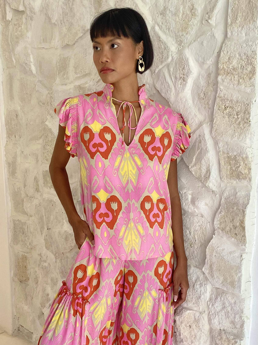 Paradisio Ruffle Top Top Feather & Find 