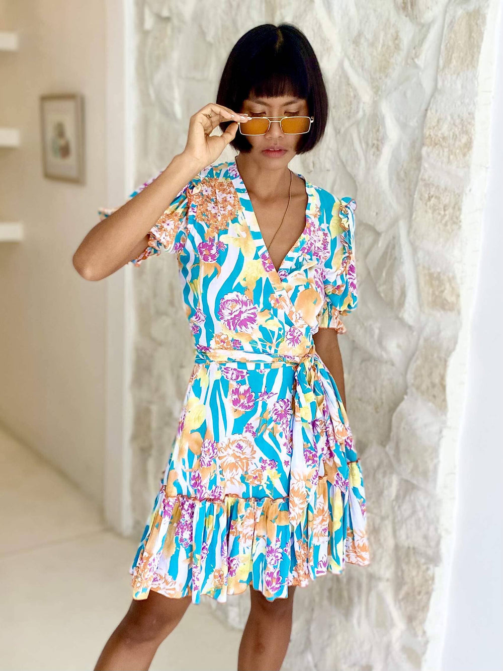 Esme Wrap Dress Dress Feather & Find 