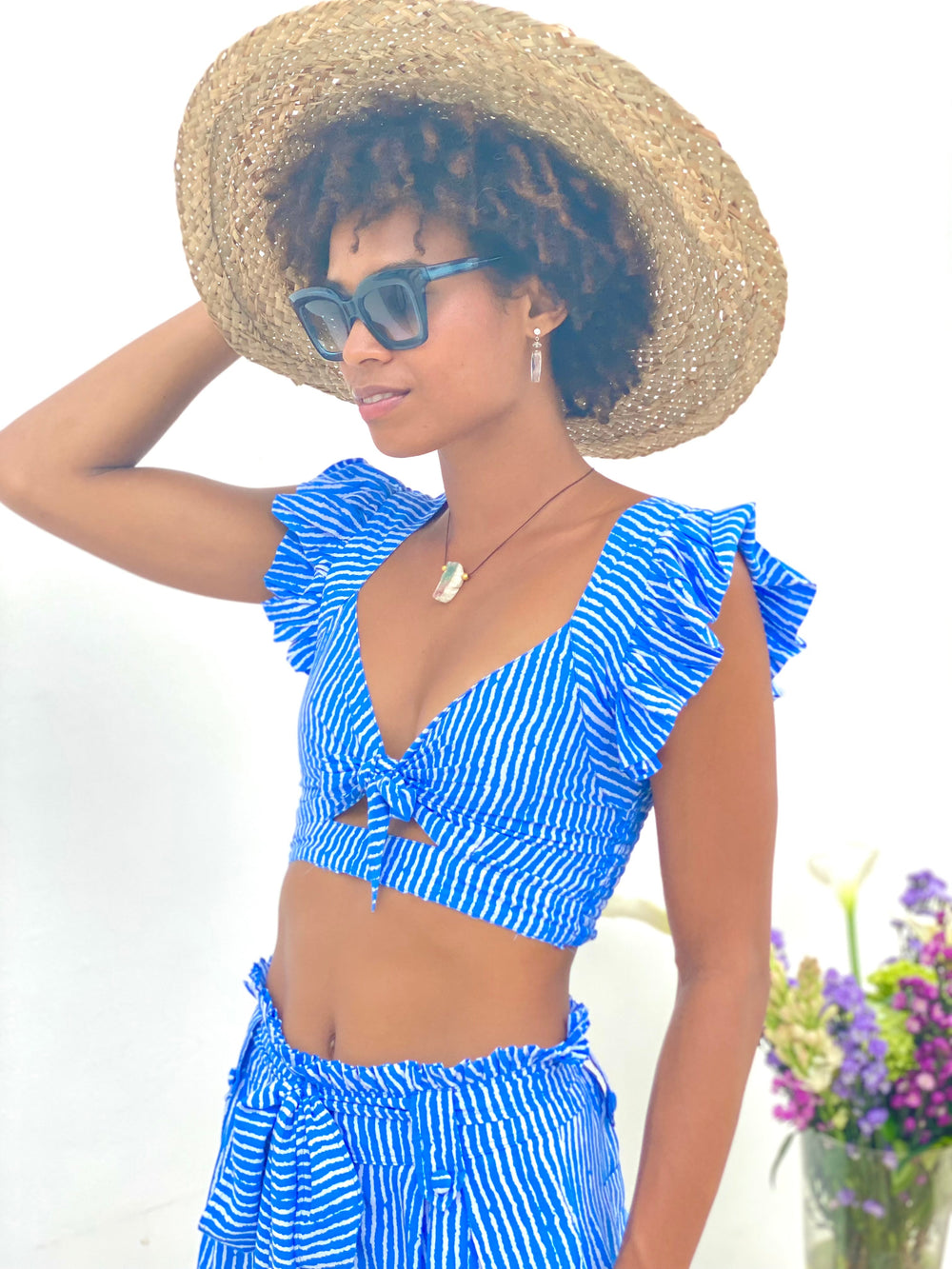 Heritage Ruffle Crop Top Top Feather & Find 