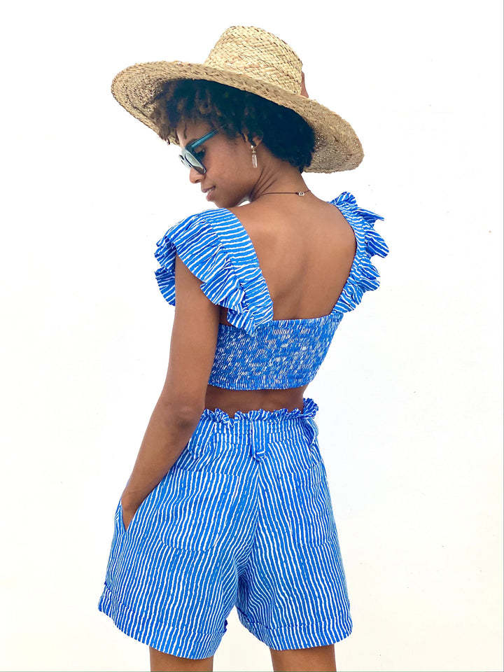 Heritage Ruffle Crop Top Top Feather & Find 